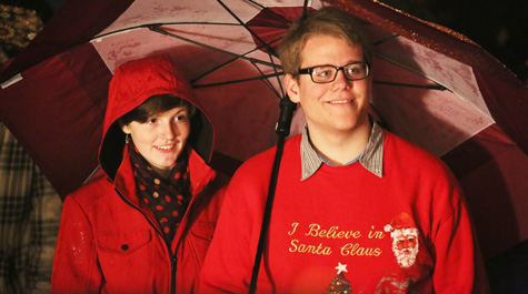 Showing their holiday spirit